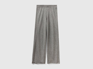 Wide trousers in a wool and cashmere blend