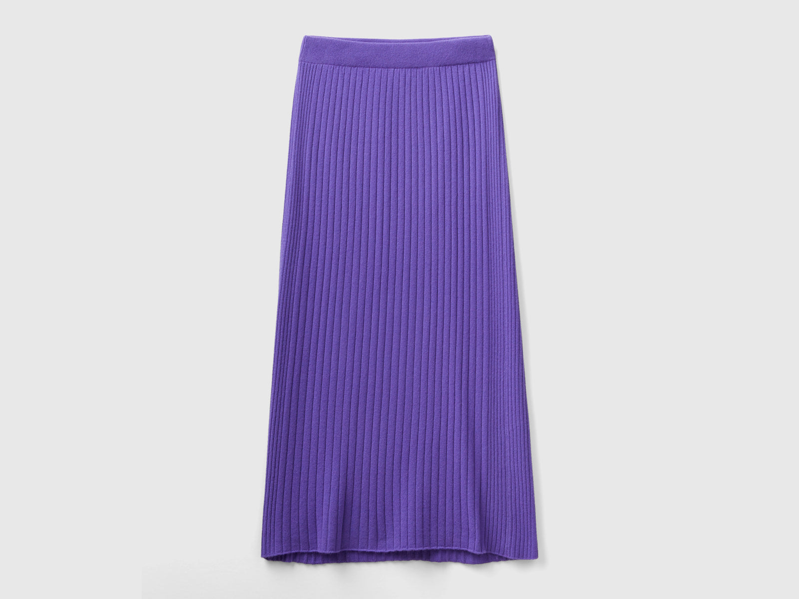 Gonna a tubino in maglia da donna viola | Benetton Outlet