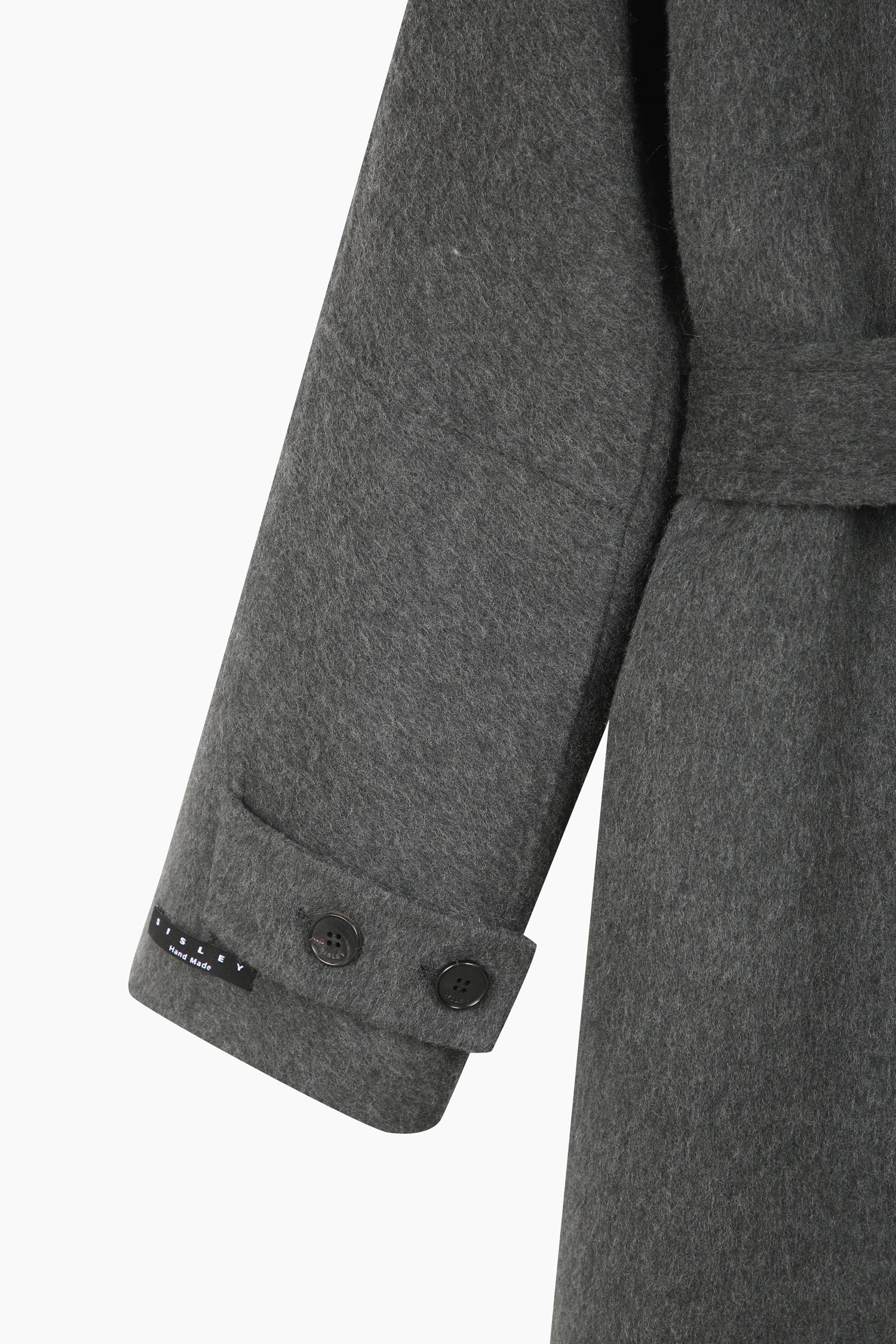 Cappotto 100% lana con cintura da donna grigio scuro 3 | Sisley Outlet