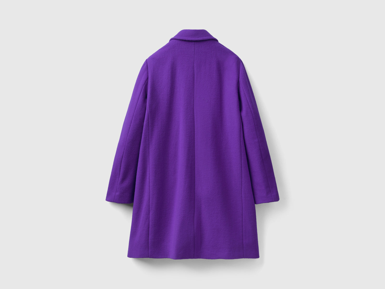 Cappotto corto in panno misto lana da donna viola 2 | Benetton Outlet