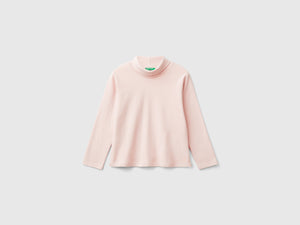 T-shirt dolcevita in caldo cotone bio
