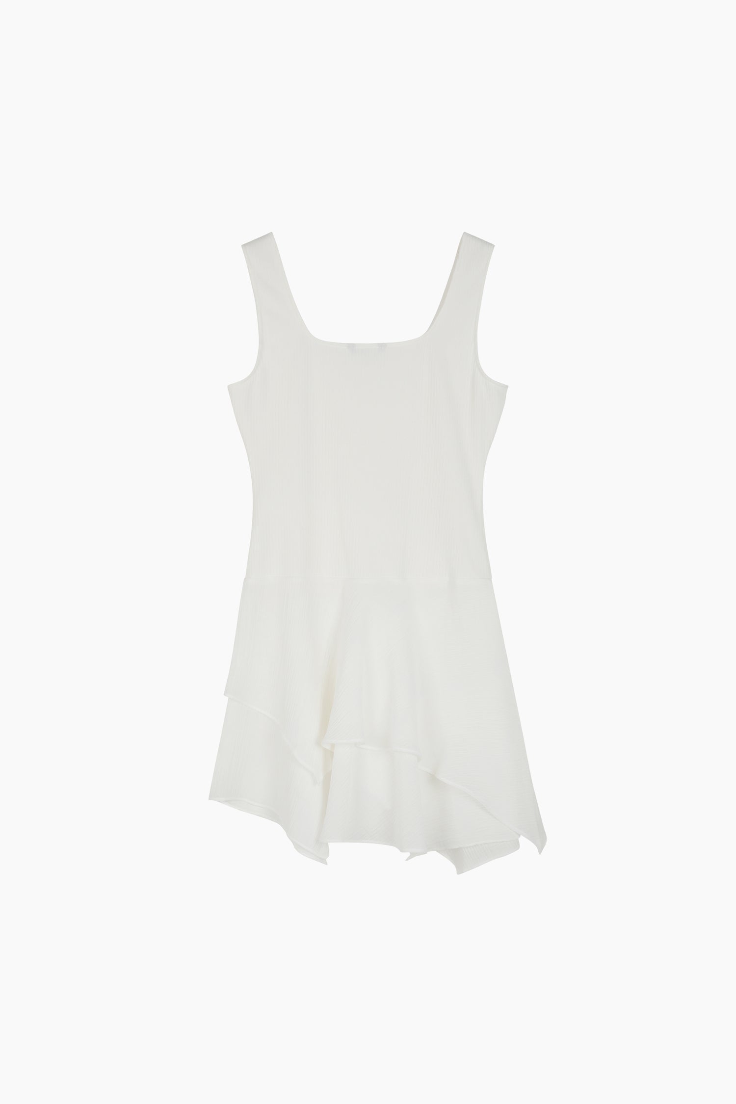 Vestito corto asimmetrico da donna bianco panna 2 | Sisley Outlet