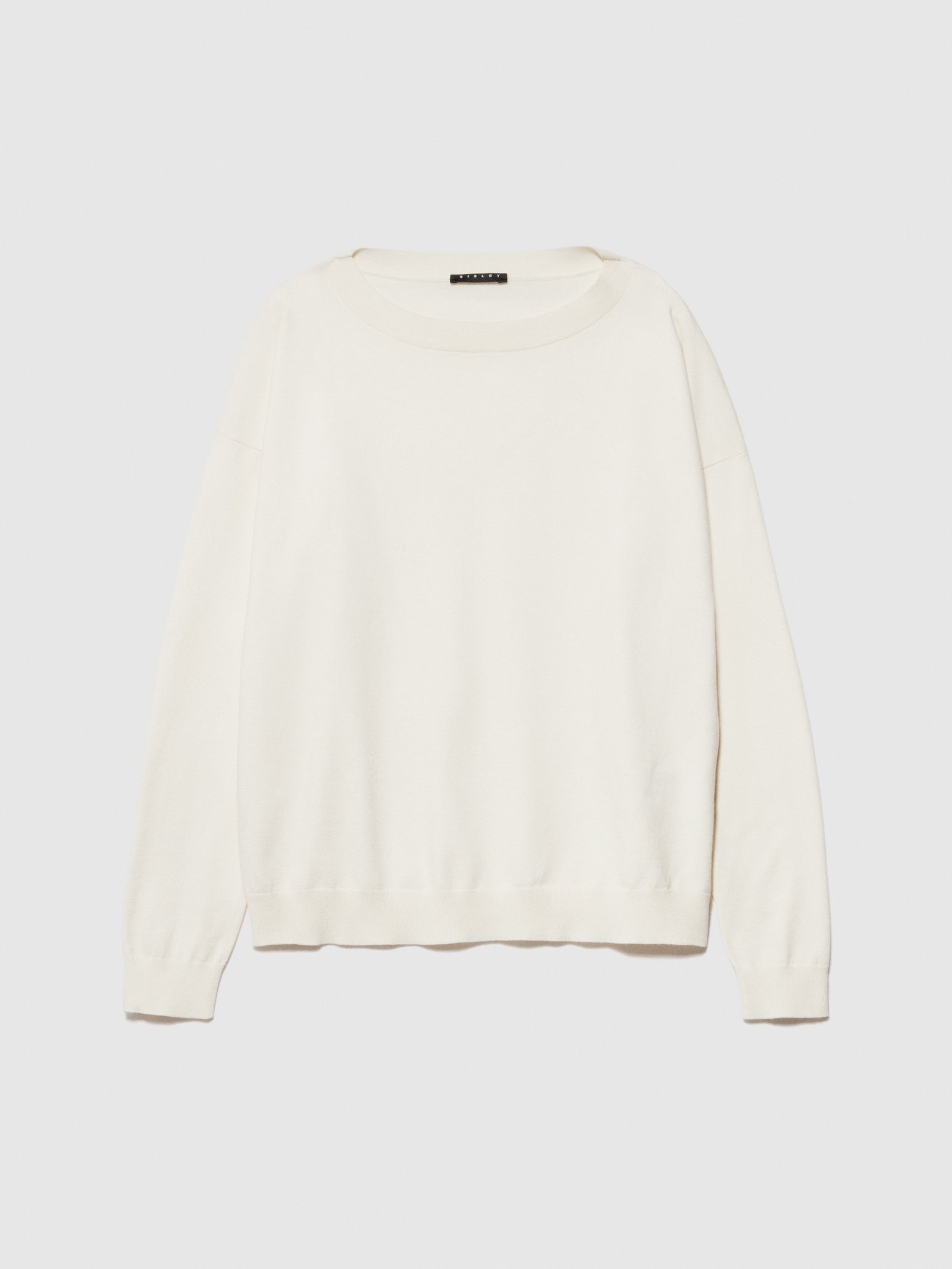Maglia con scollo a barca da donna bianco panna | Sisley Outlet