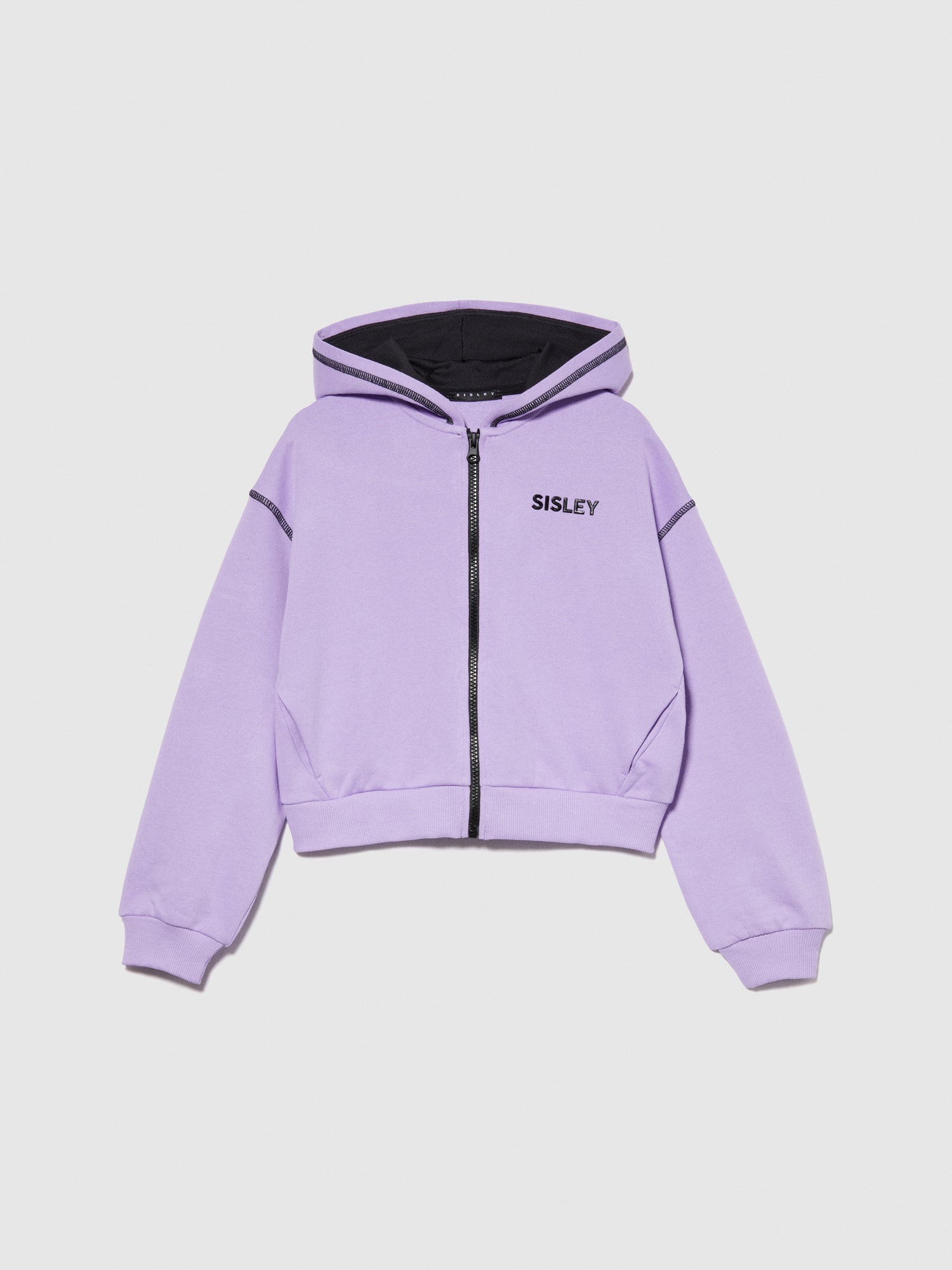 Felpa sporty con logo da bambina lilla | Sisley young Outlet