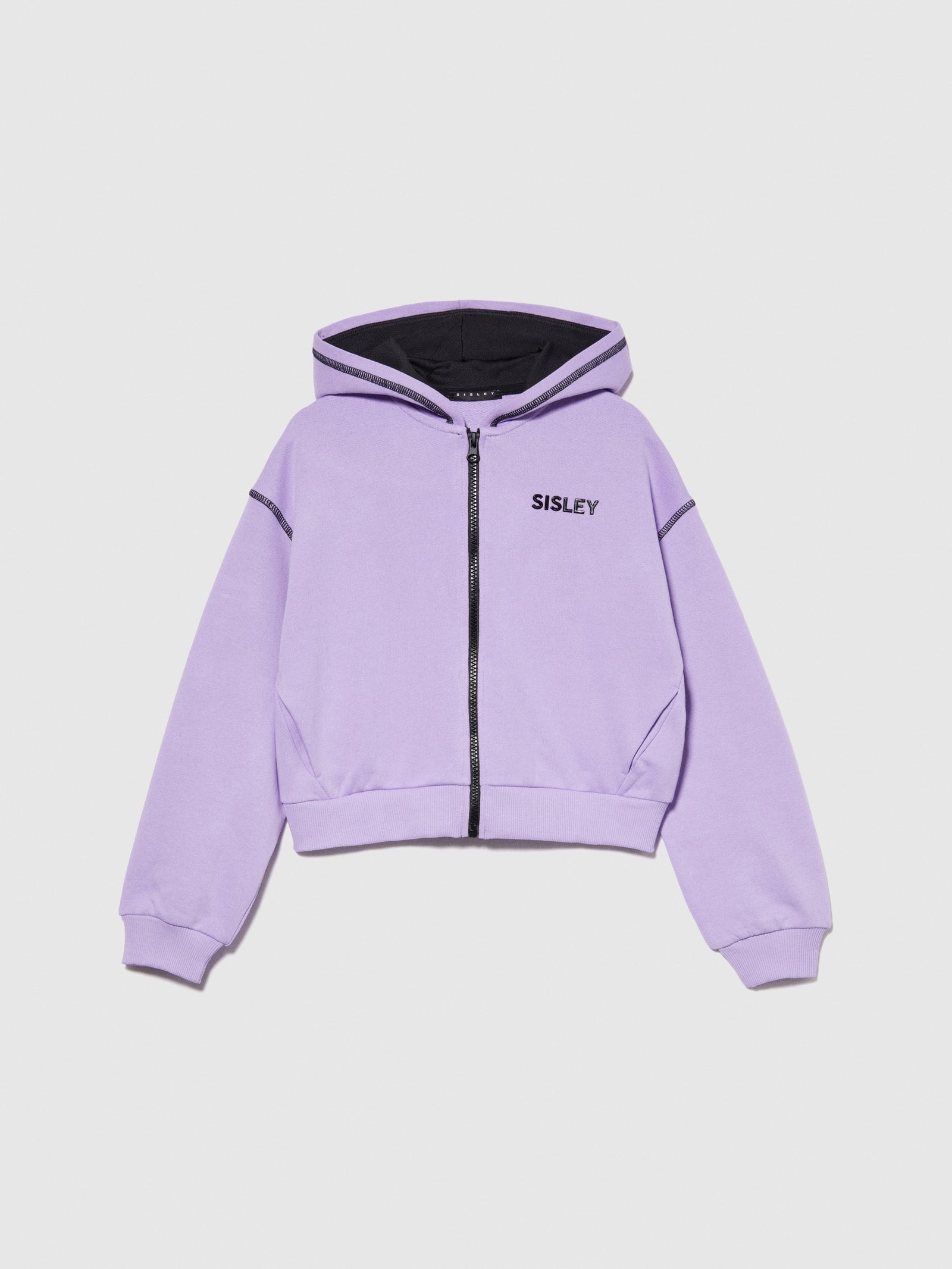 Felpa sporty con logo da bambina lilla | Sisley young Outlet