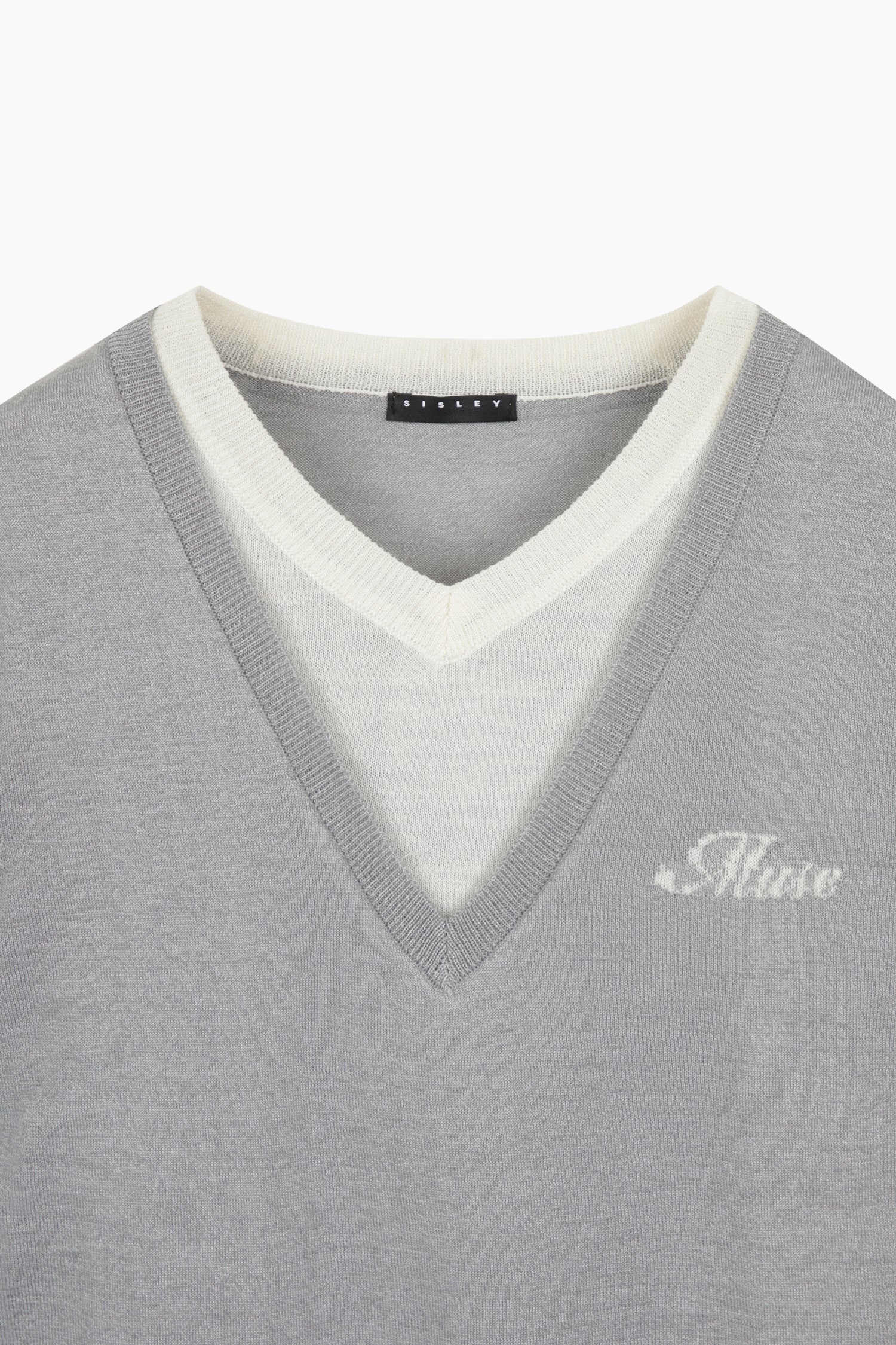 Maglia combinata da donna grigio chiaro 3 | Sisley Outlet