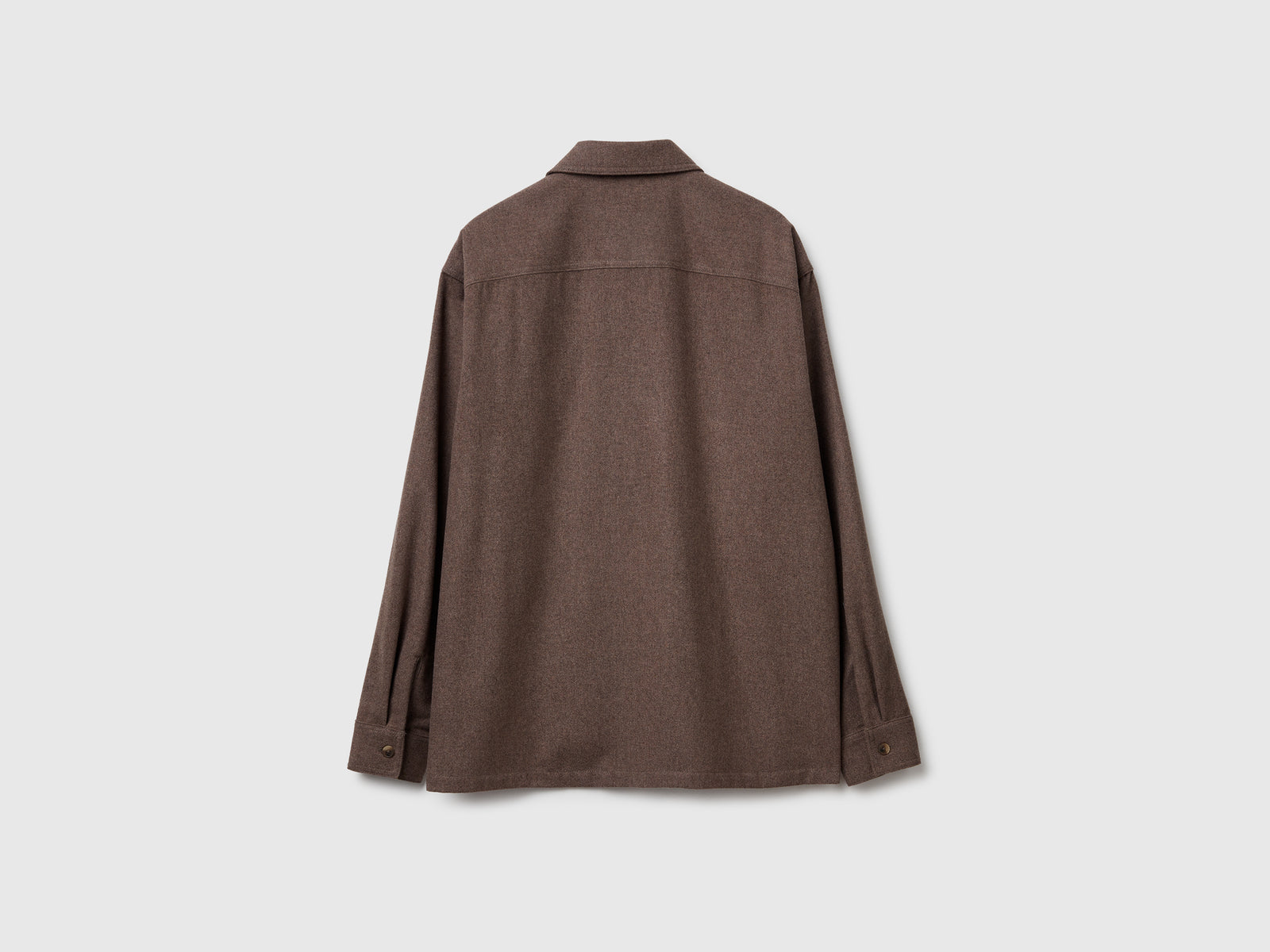 Overshirt in flanella da uomo marrone 2 | Benetton Outlet