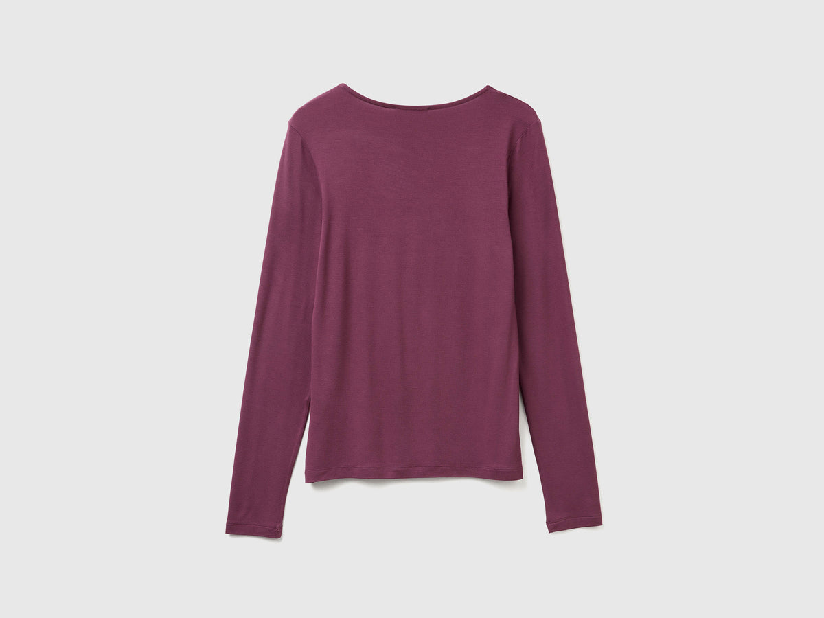Maglietta slim fit in viscosa stretch