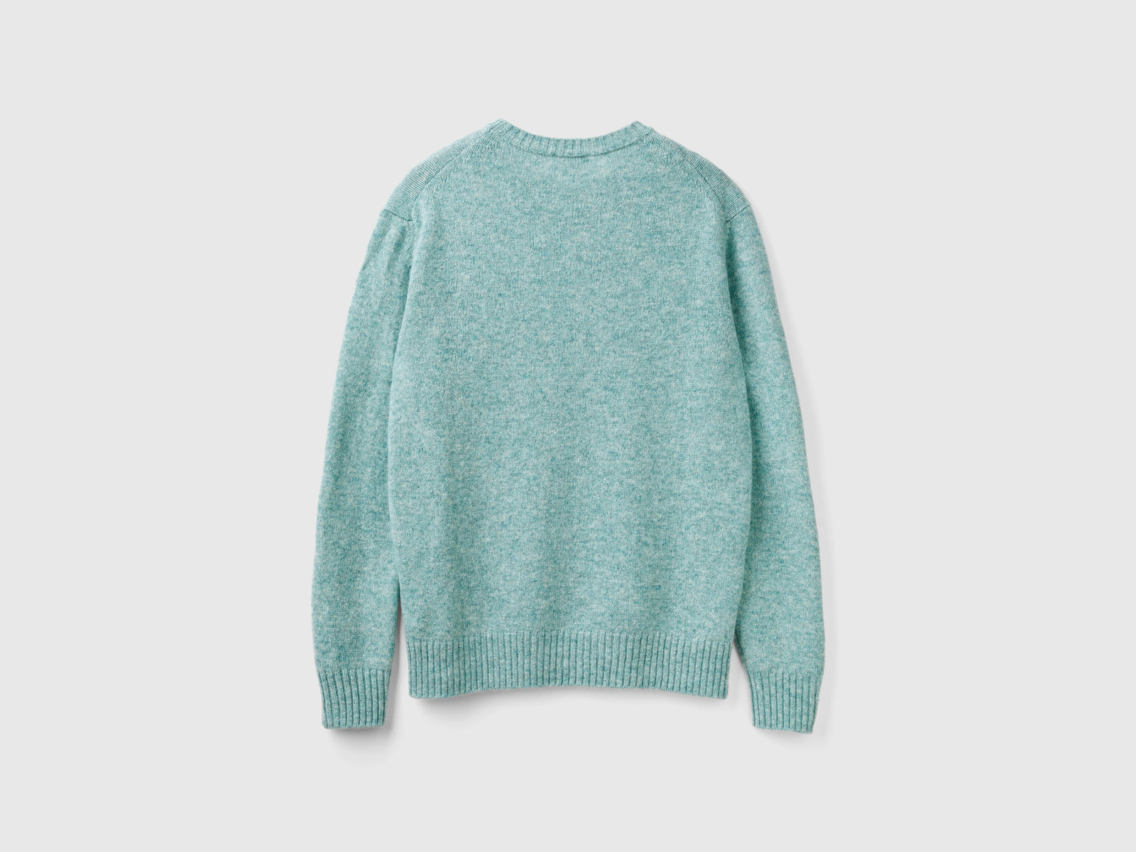 Maglia in lana Shetland da uomo verde acqua 2 | Benetton Outlet