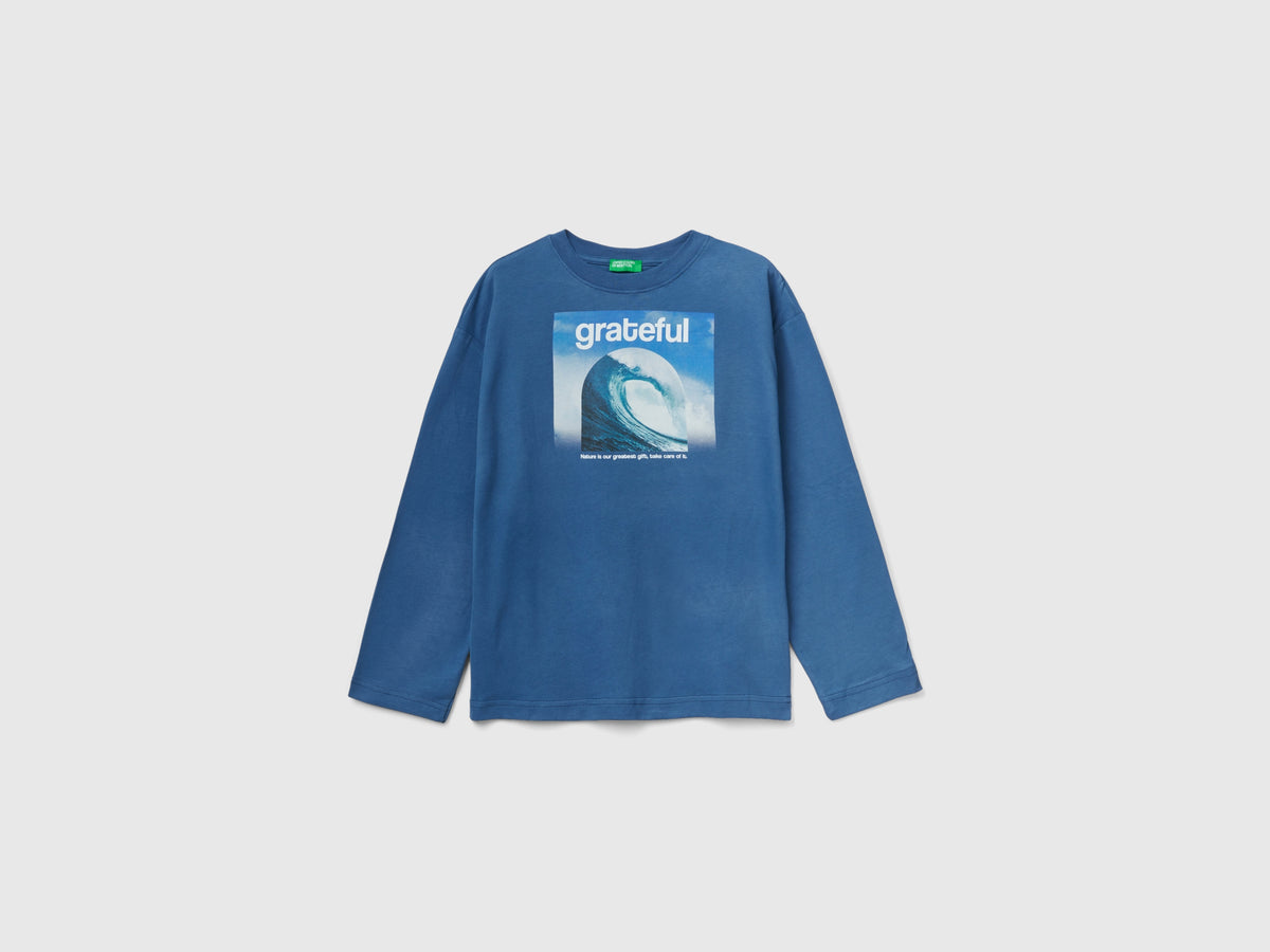T-shirt in caldo cotone con stampa