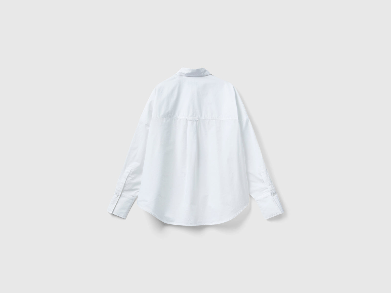 Camicia oversize 100% cotone da donna bianco 2 | Benetton Outlet