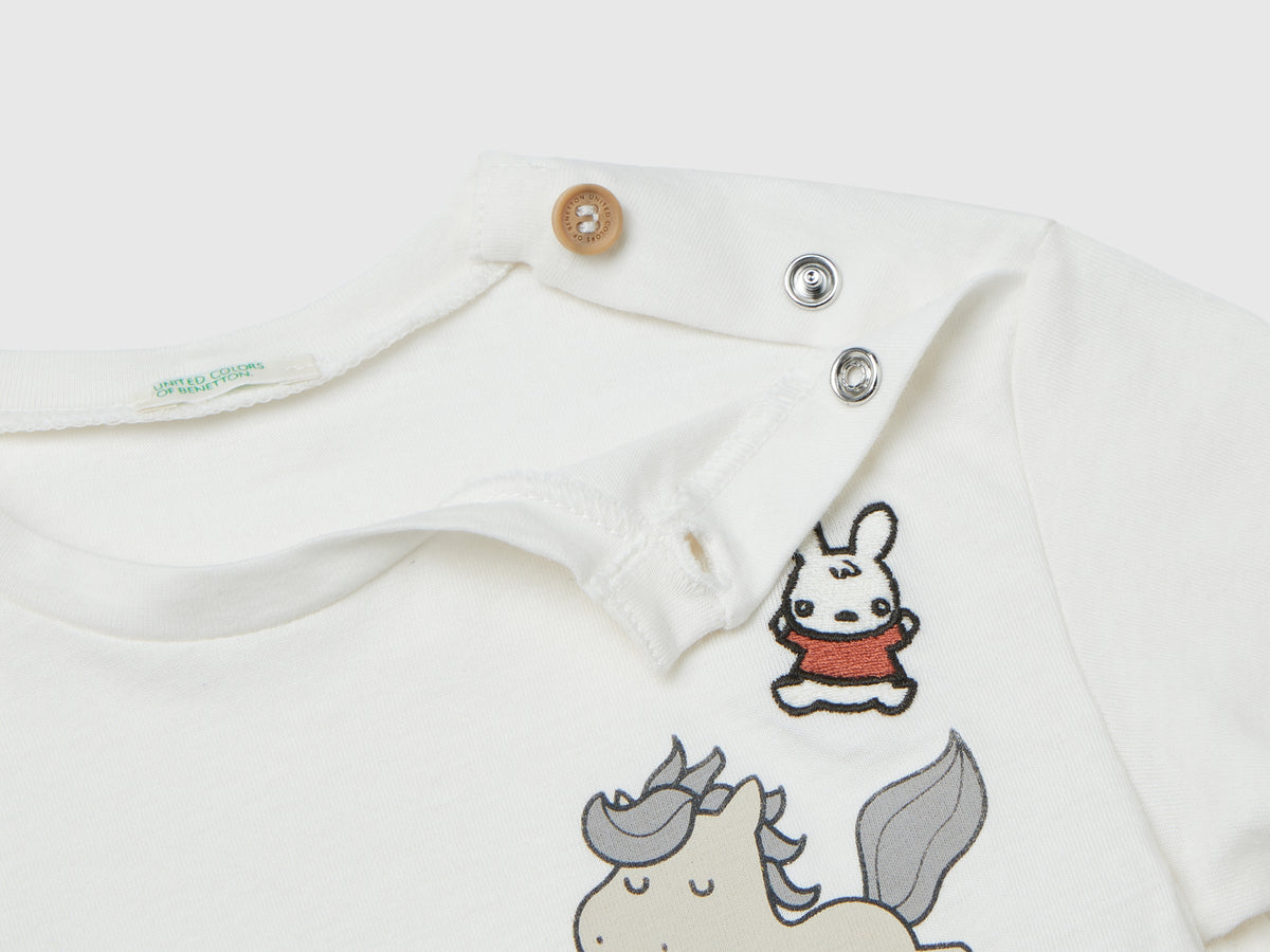 Maglietta con stampa in cotone bio