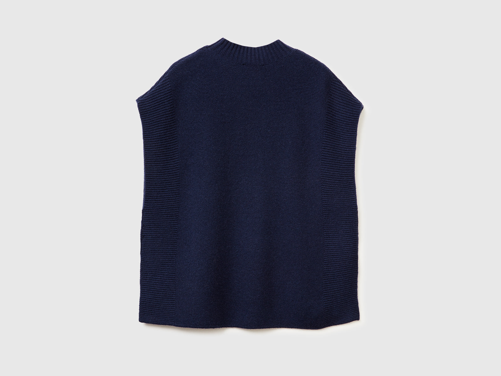 Gilet lupetto in misto lana da donna blu scuro 2 | Benetton Outlet