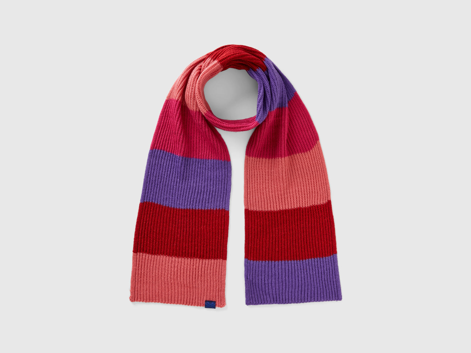 Sciarpa a righe da bambino viola | Benetton Outlet