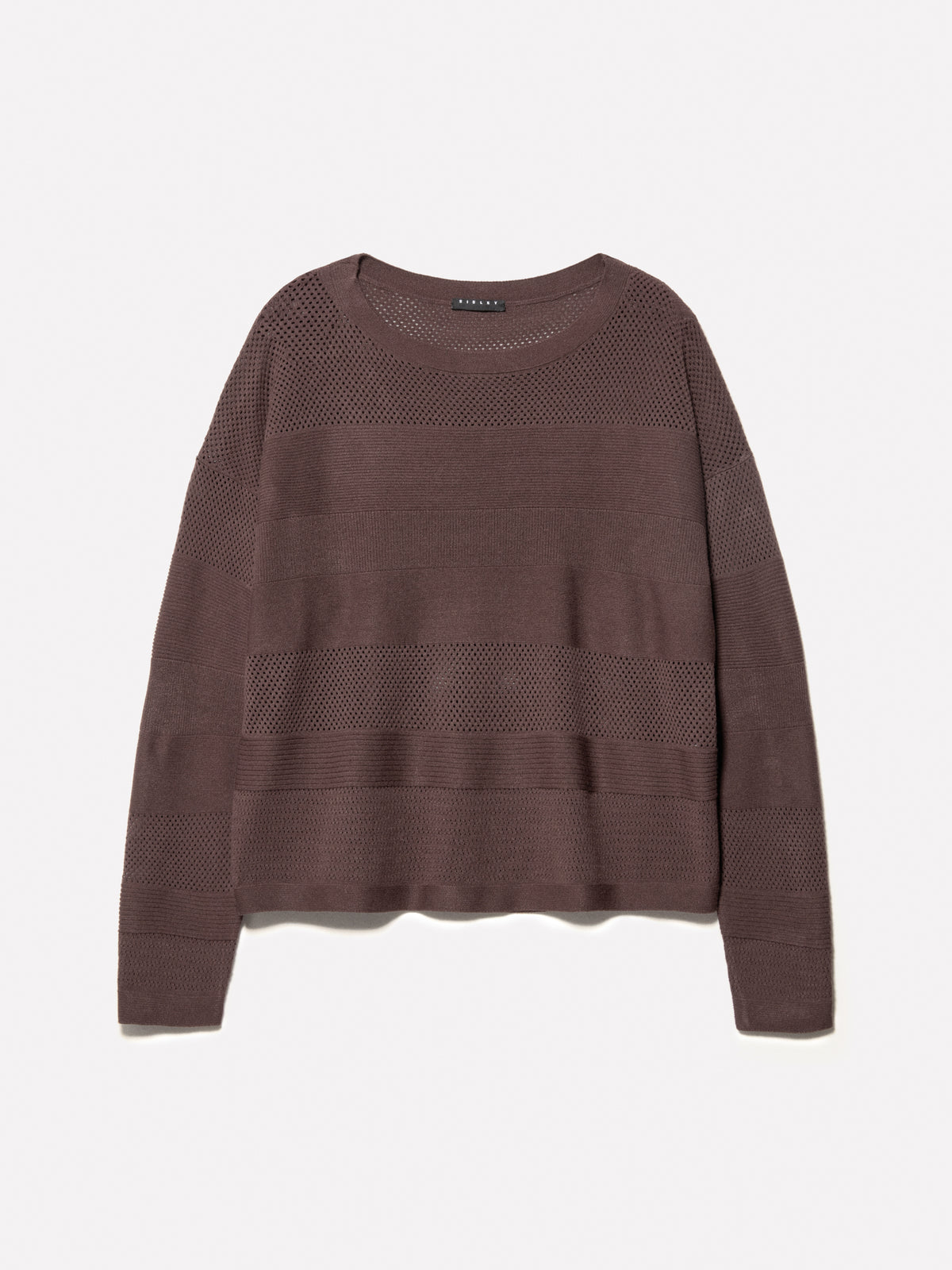 Maglia marrone con scollo a barca