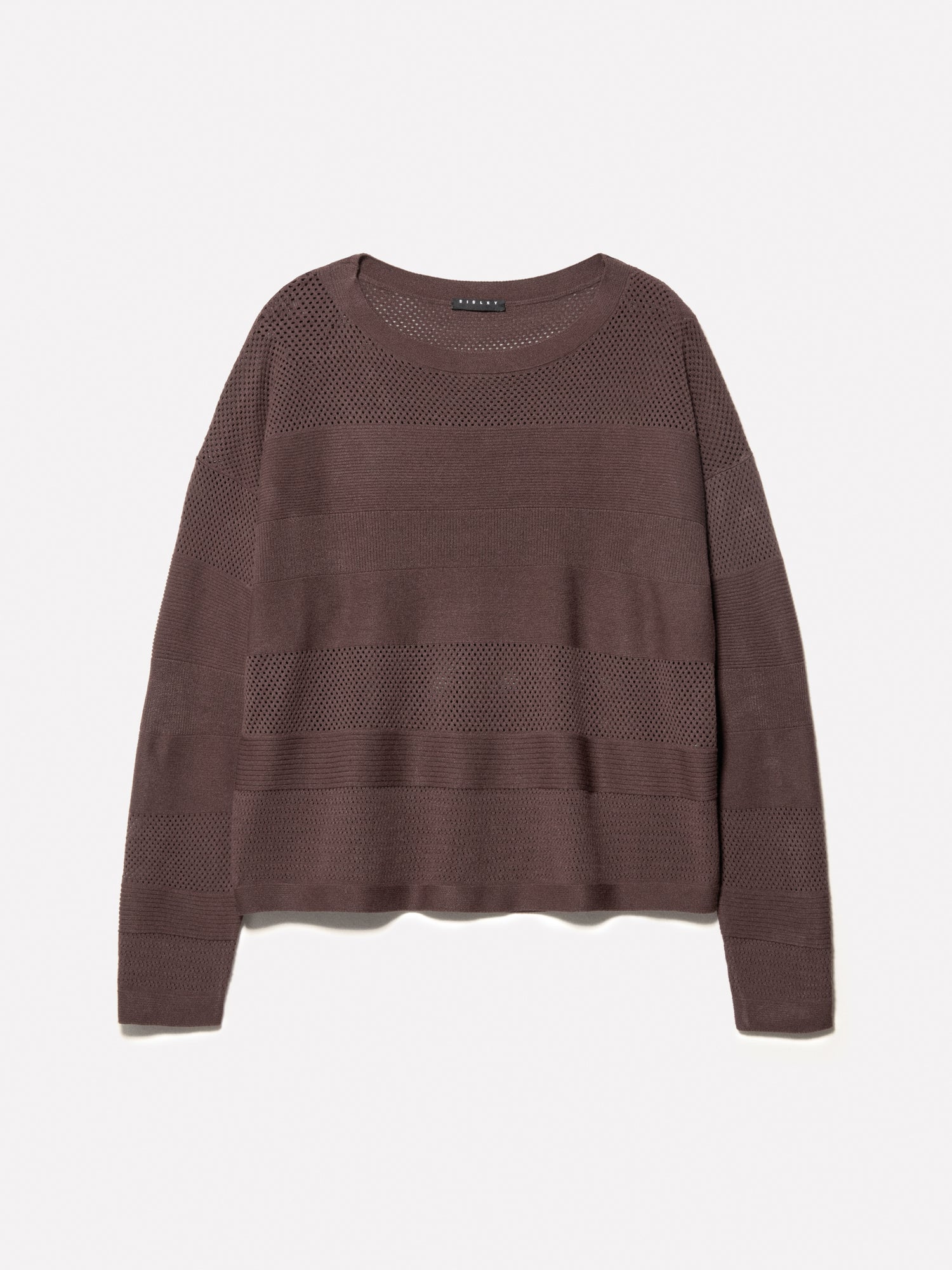 Maglia marrone con scollo a barca da donna marrone scuro | Sisley Outlet