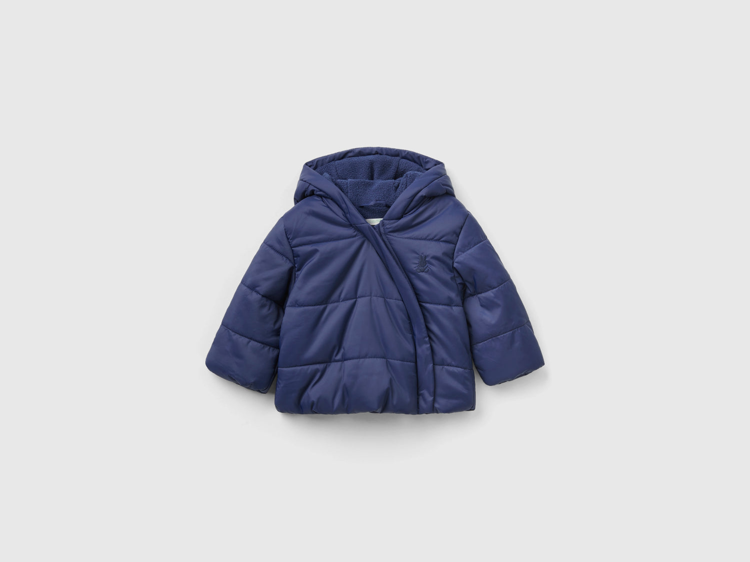 Giubbino imbottito con cappuccio da neonato blu scuro | Benetton Outlet