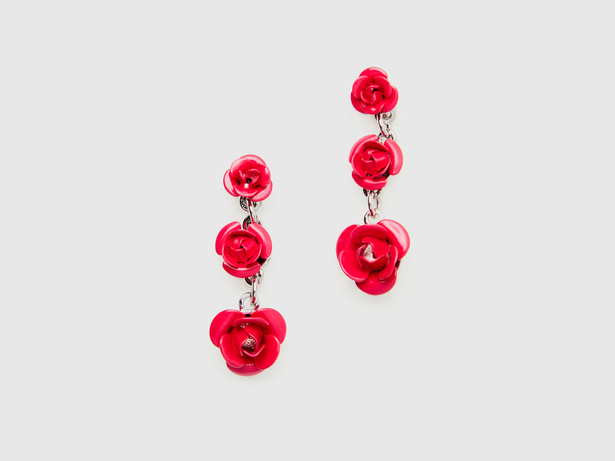 Orecchini pendenti con rose