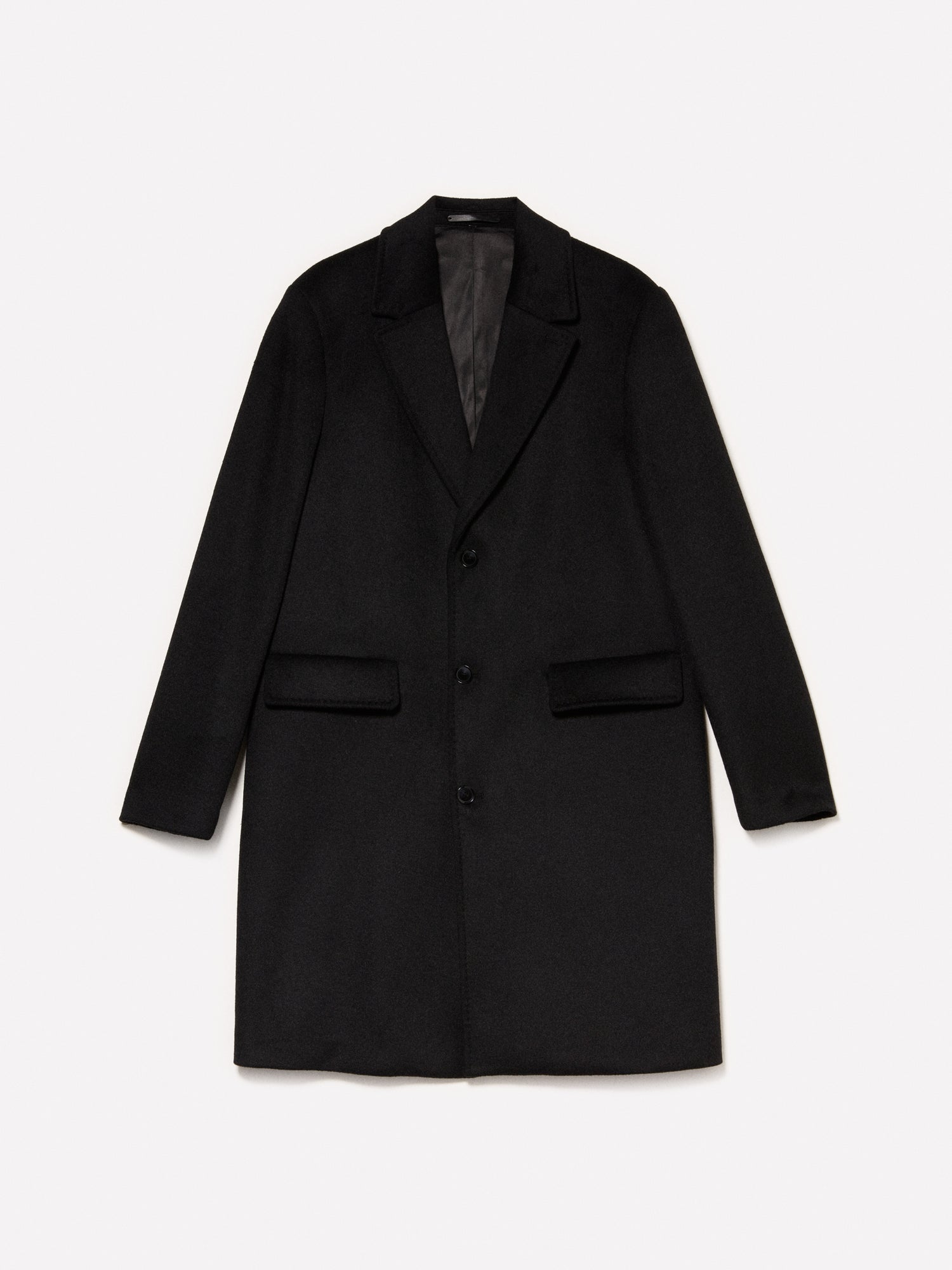 Cappotto monopetto da uomo nero | Sisley Outlet
