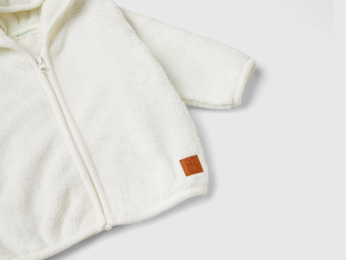 Felpa in pelliccetta sintetica con zip