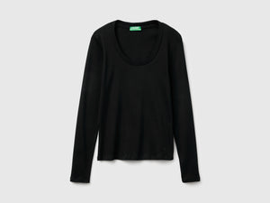 T-shirt manica lunga in puro cotone