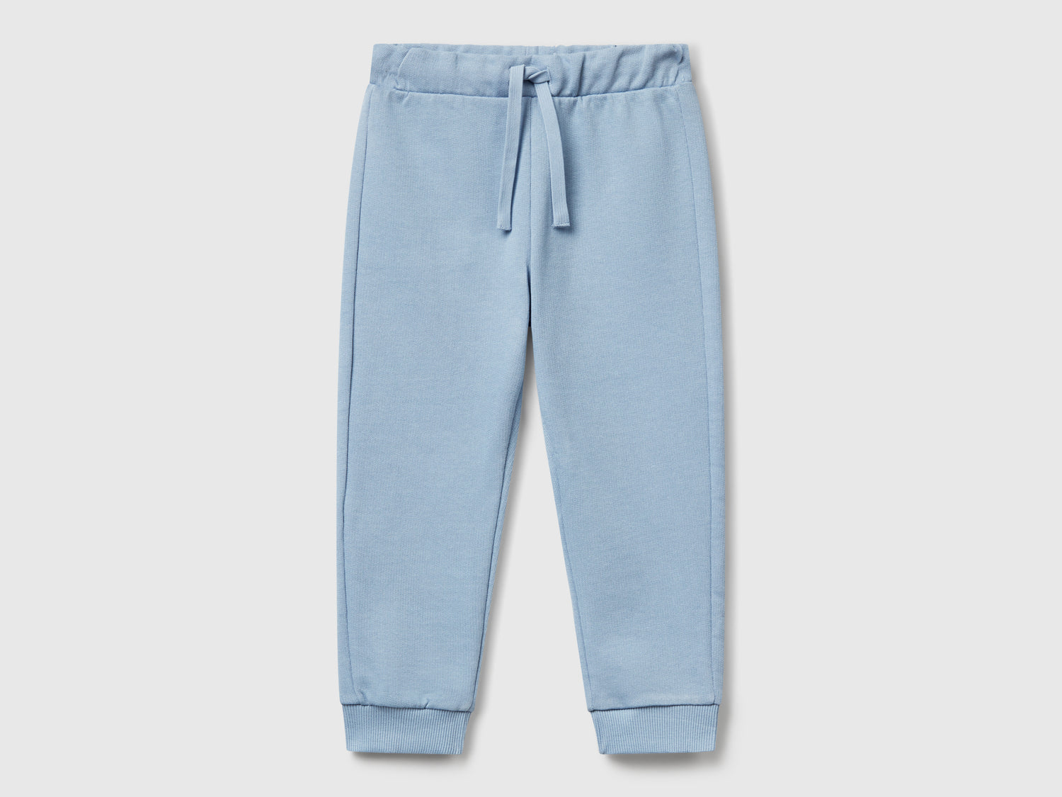 Pantaloni in cotone con logo da bimbo azzurro | Benetton Outlet