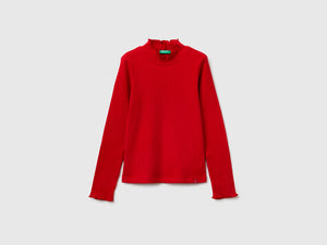 T-shirt lupetto in caldo misto cotone