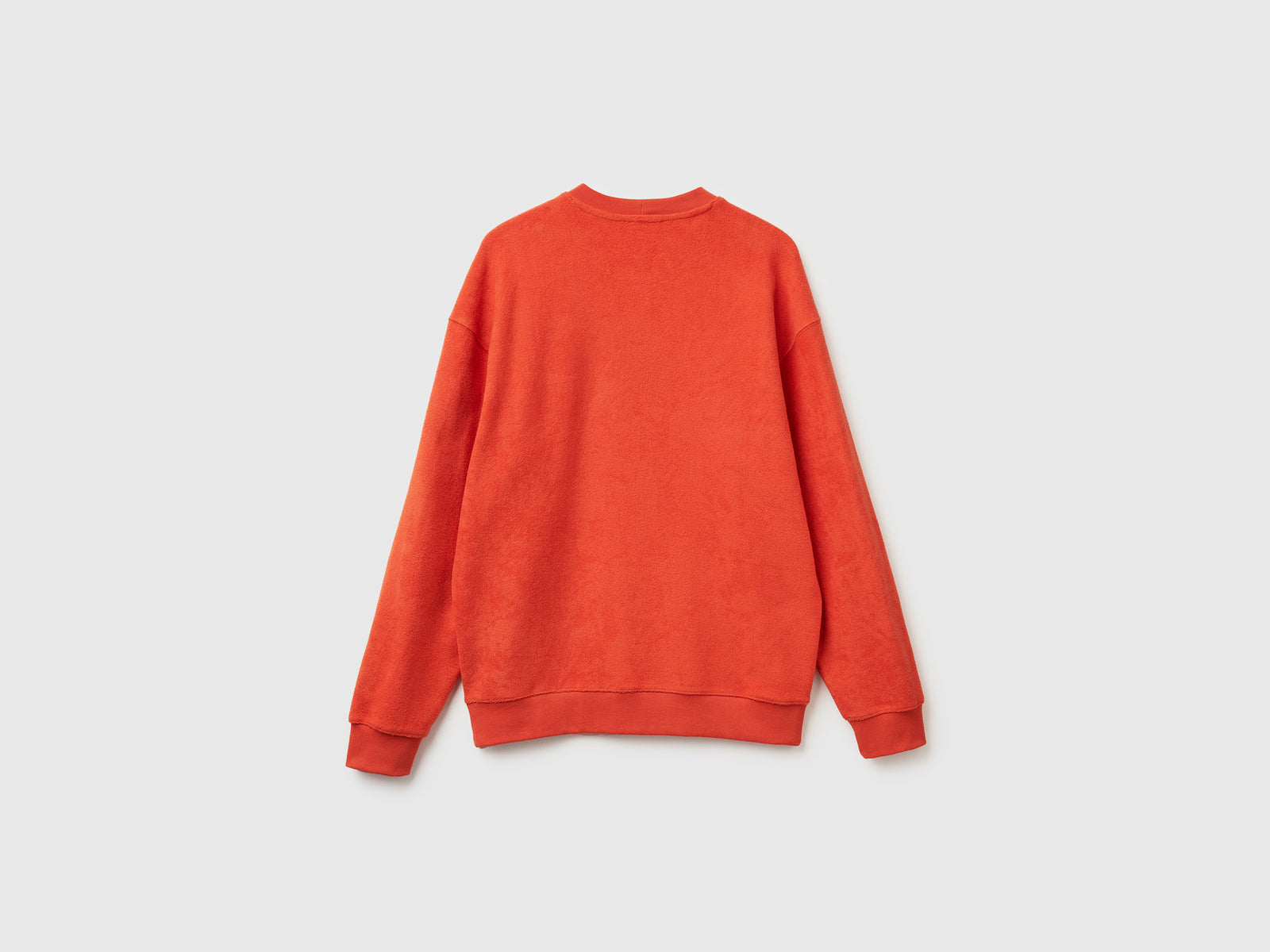 Felpa in puro cotone da uomo arancione 2 | Benetton Outlet