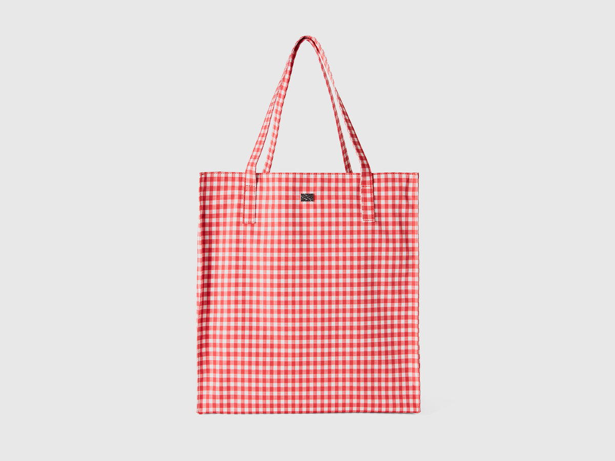 Shopping bag in nylon da donna rosso | Benetton Outlet