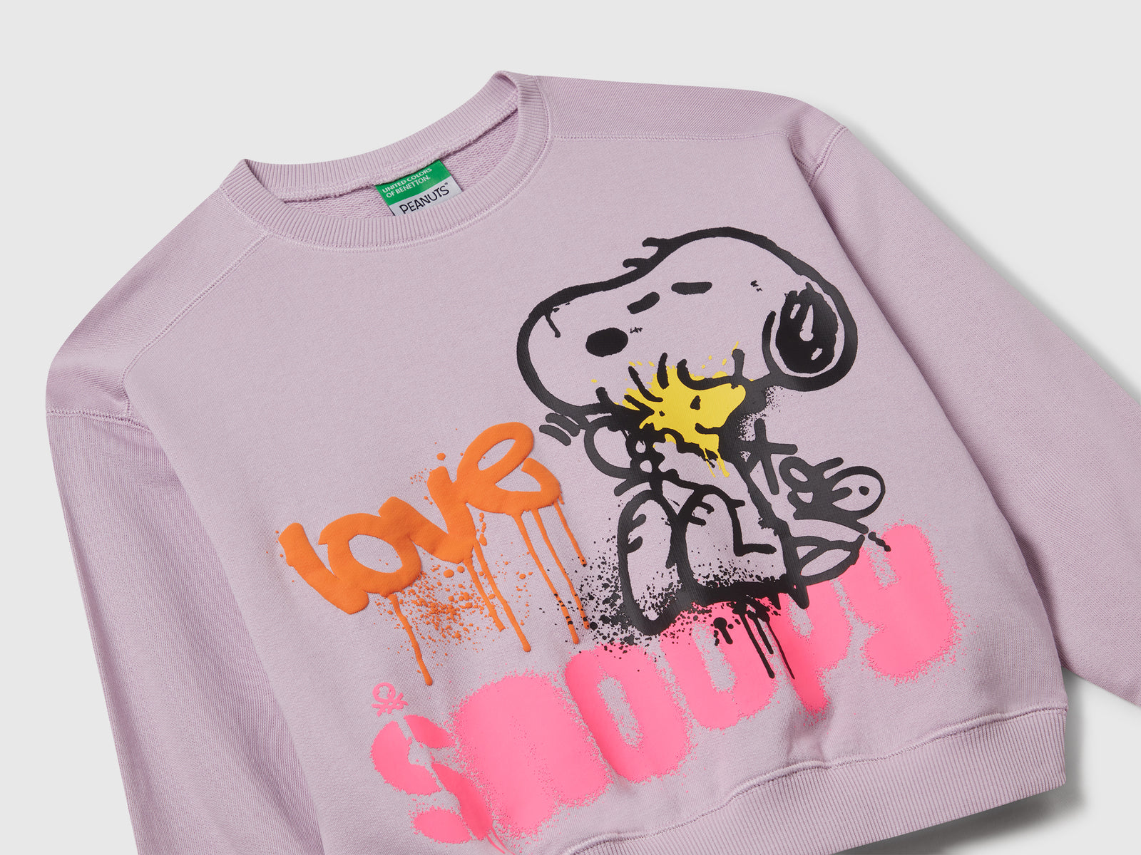 Felpa Snoopy ©Peanuts da bambina lavanda 3 | Benetton Outlet