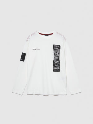 T-shirt over con stampa