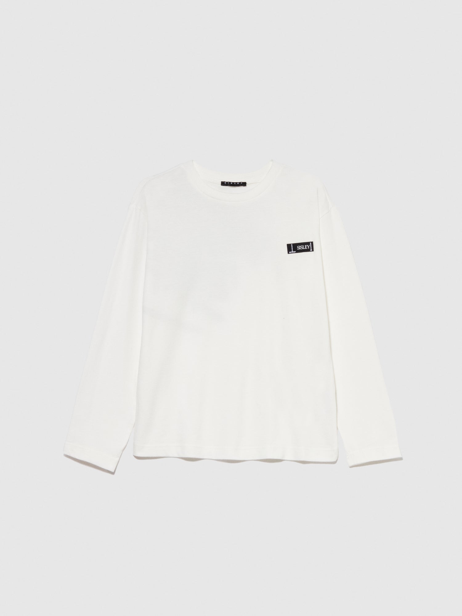 T-shirt over con stampa da bambino bianco | Sisley young Outlet