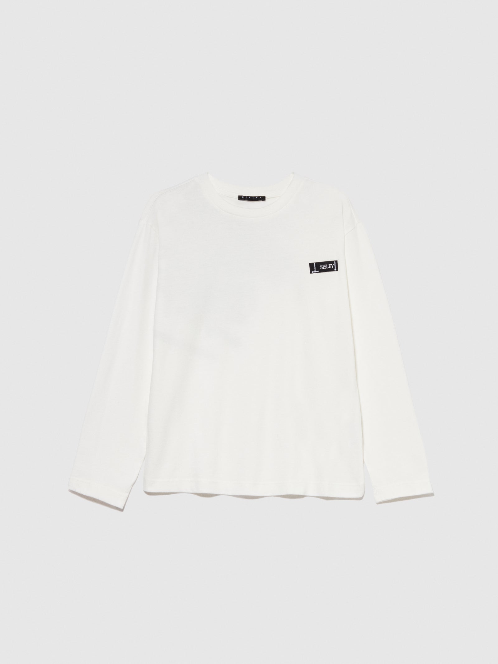 T-shirt over con stampa da bambino bianco | Sisley young Outlet