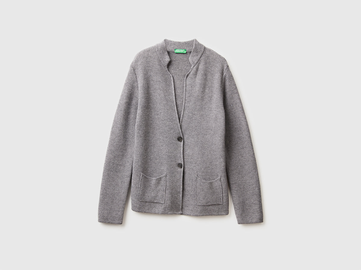 Giacca in maglia misto lana e cashmere
