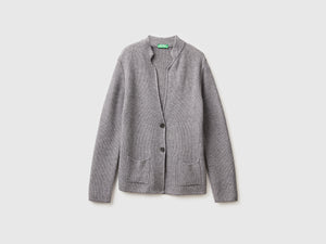 Giacca in maglia misto lana e cashmere