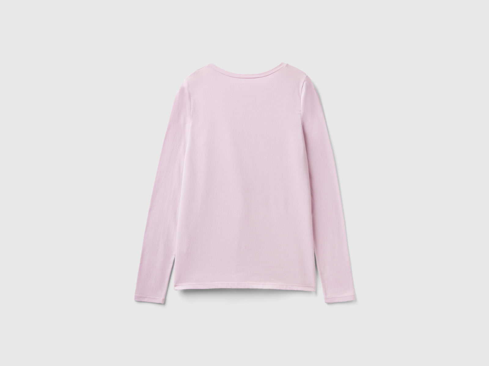 T-shirt manica lunga super stretch da donna rosa tenue 2 | Benetton Outlet