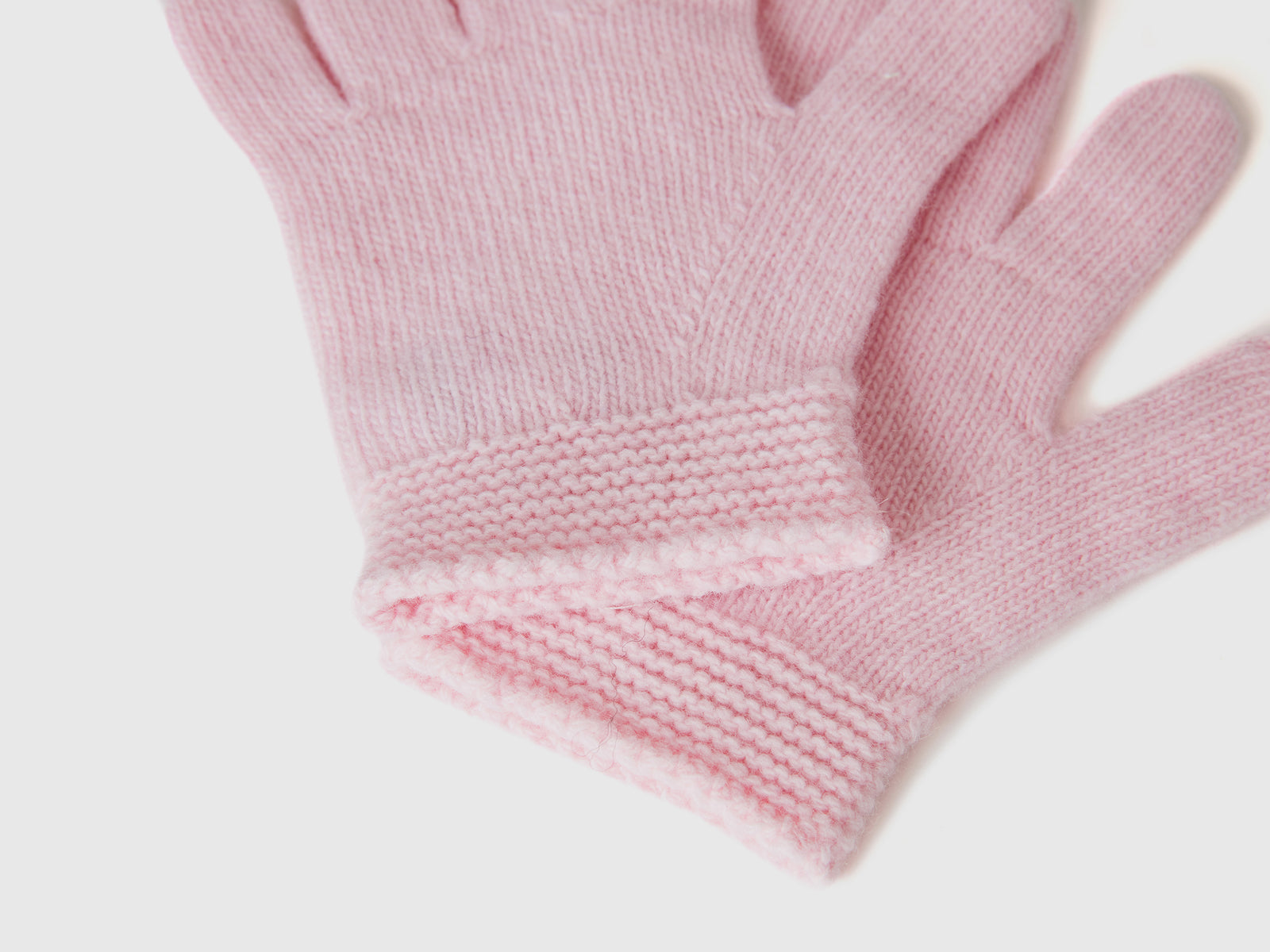 Guanti in misto lana stretch da bimbo rosa 3 | Benetton Outlet