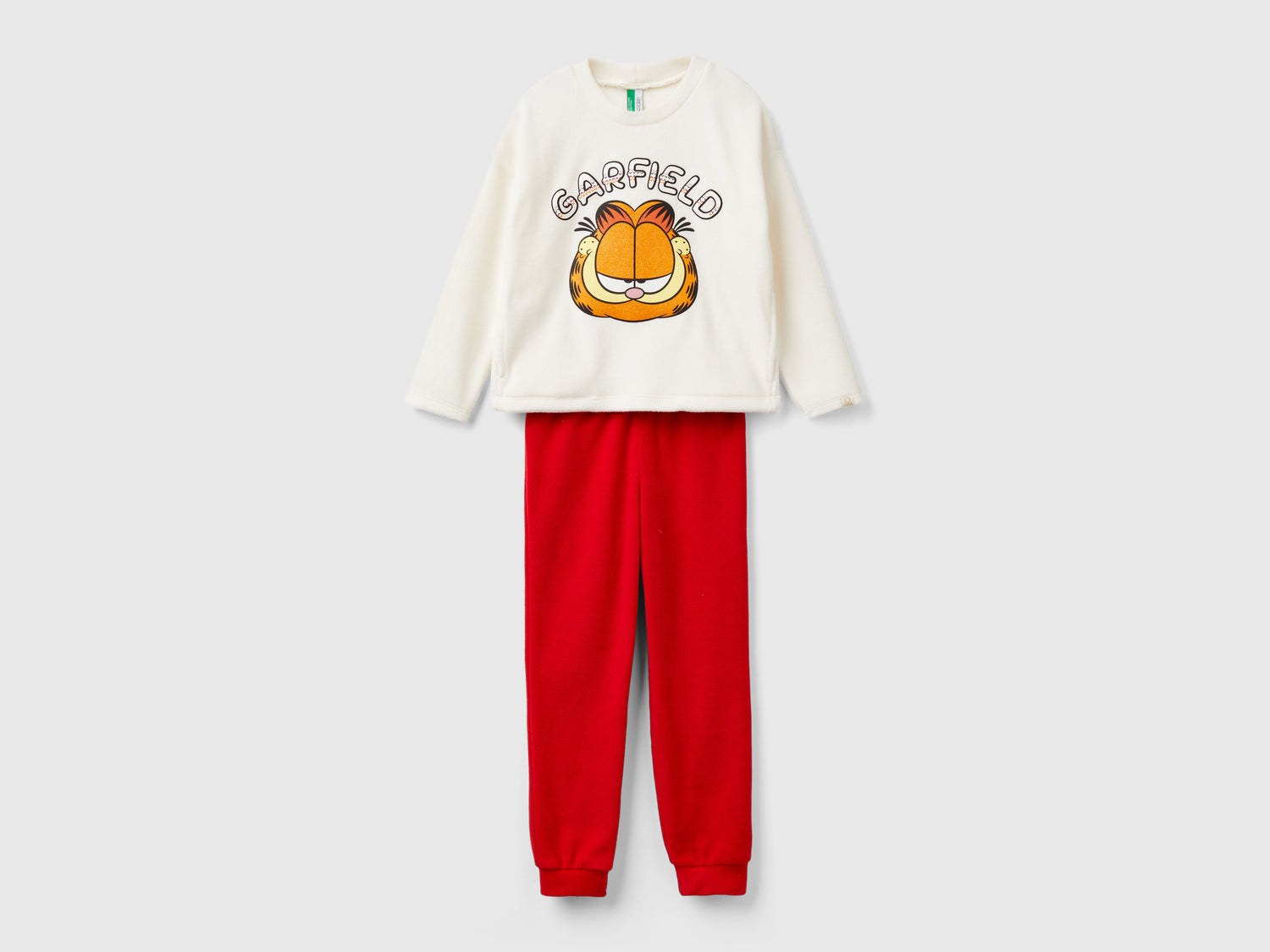 Pigiama in pile Garfield ©2024 by Paws, Inc. da bambina bianco panna | Benetton Outlet