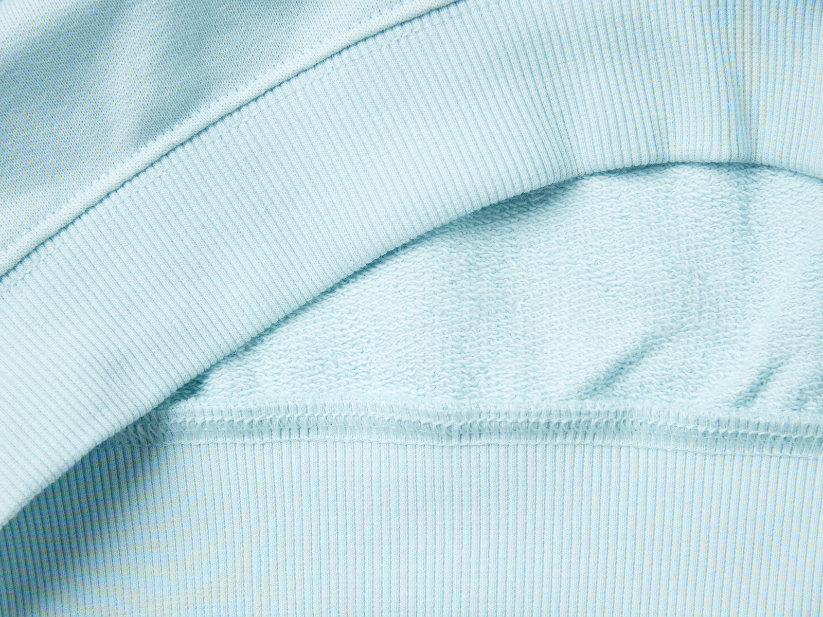 Felpa 100% cotone con logo da bambina azzurro 2 | Benetton Outlet
