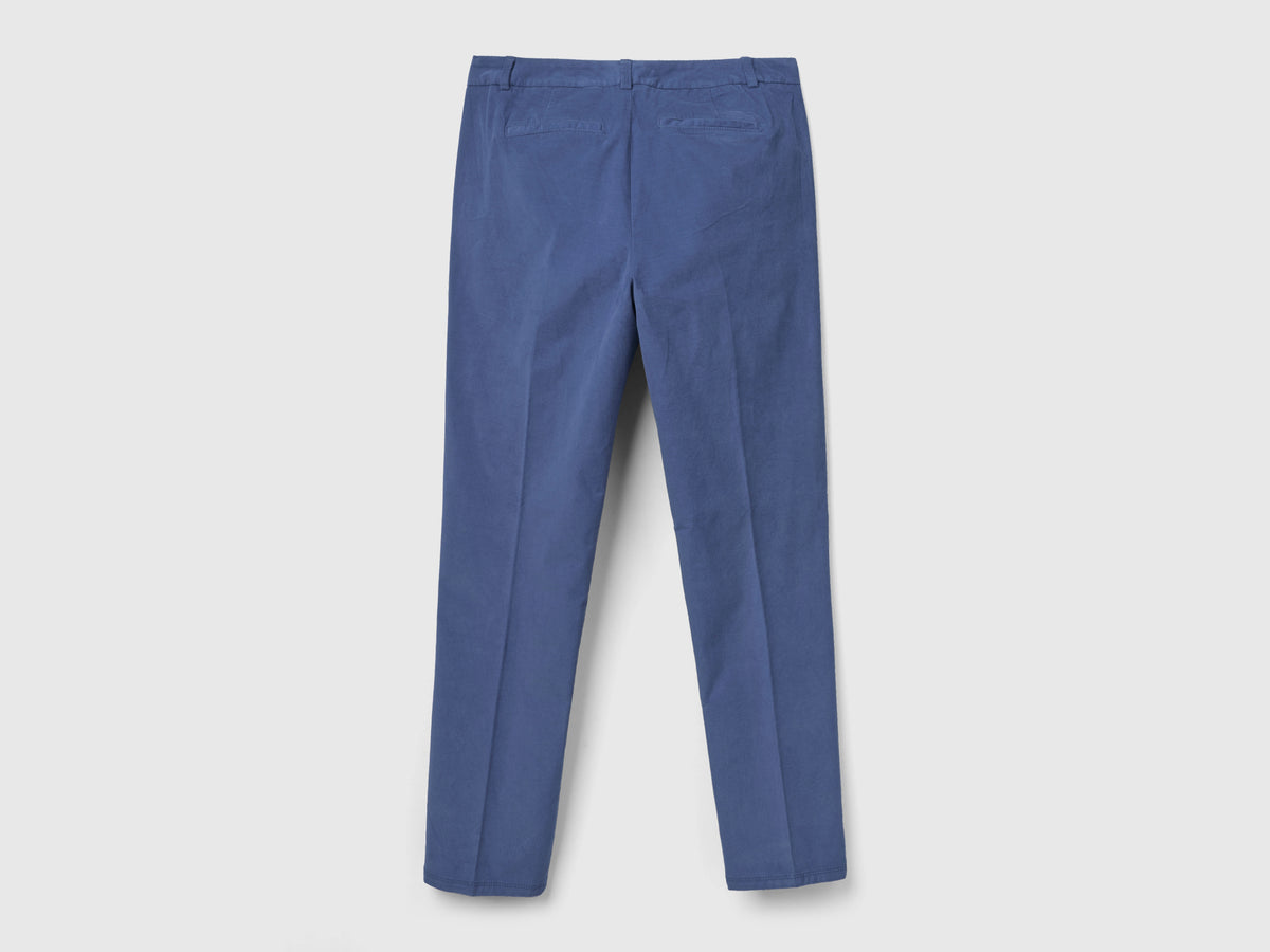 Chino in velluto elasticizzato