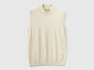 Maglia smanicata in misto viscosa