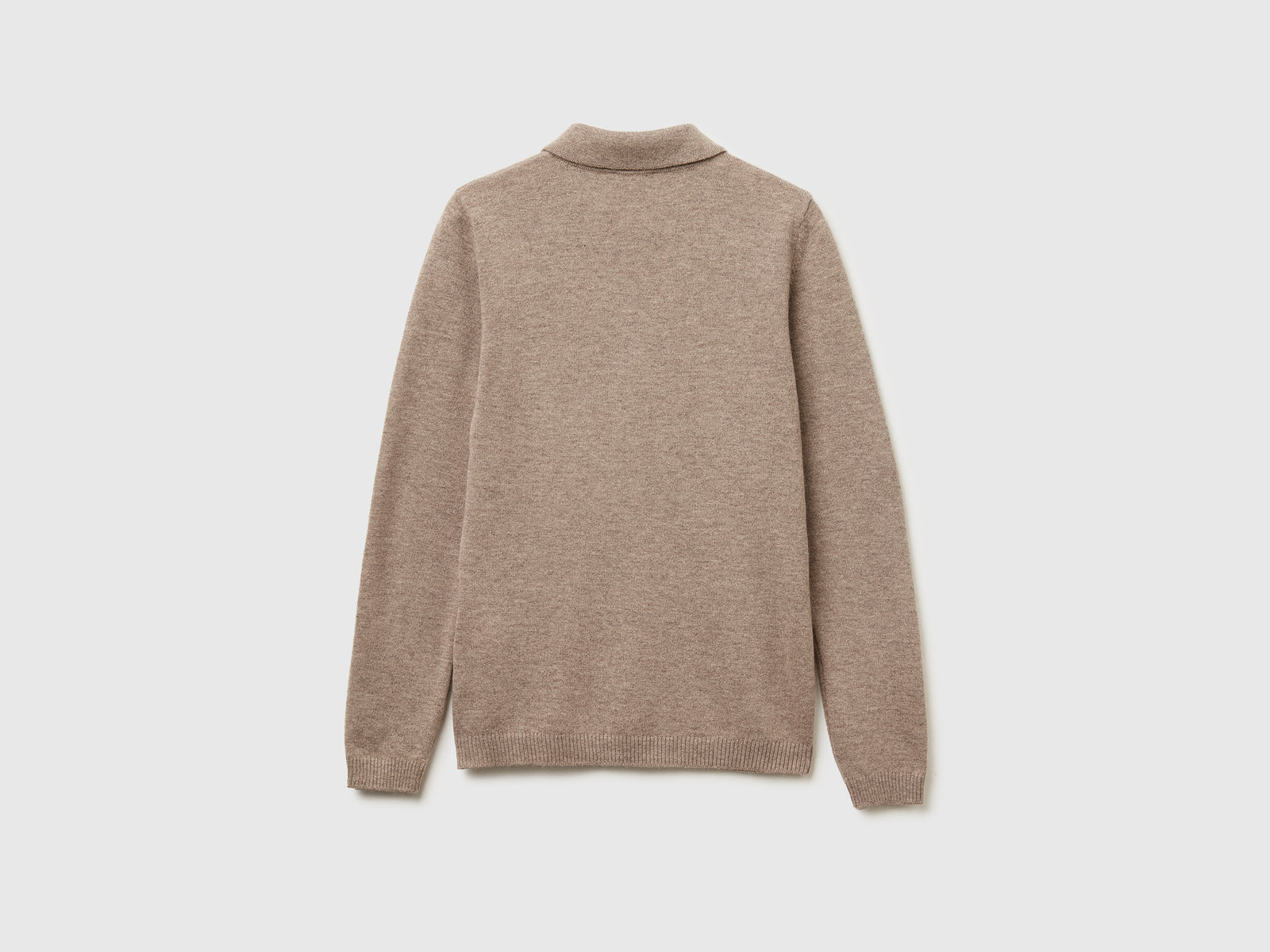 Polo in maglia in misto cashmere da donna beige 2 | Benetton Outlet