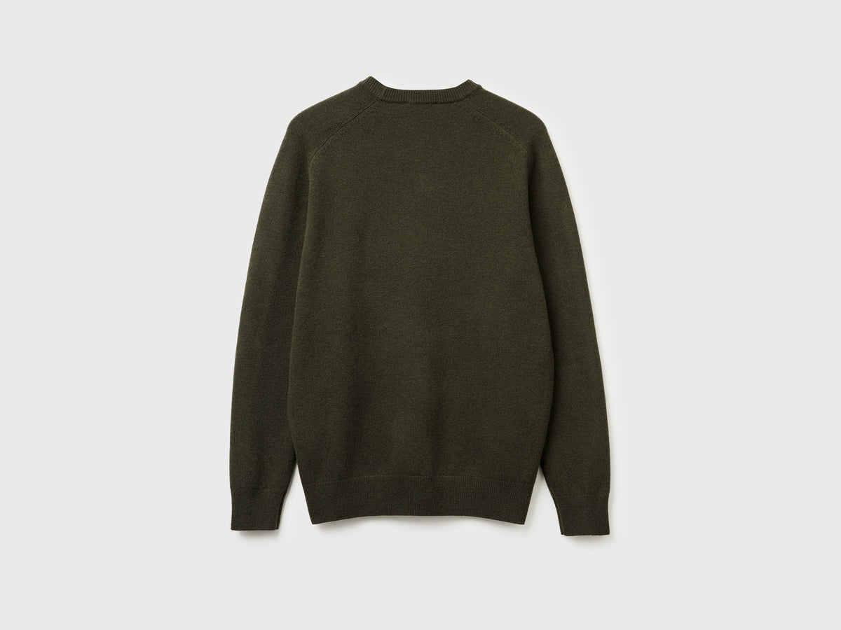 Maglia girocollo in pura lana Merino
