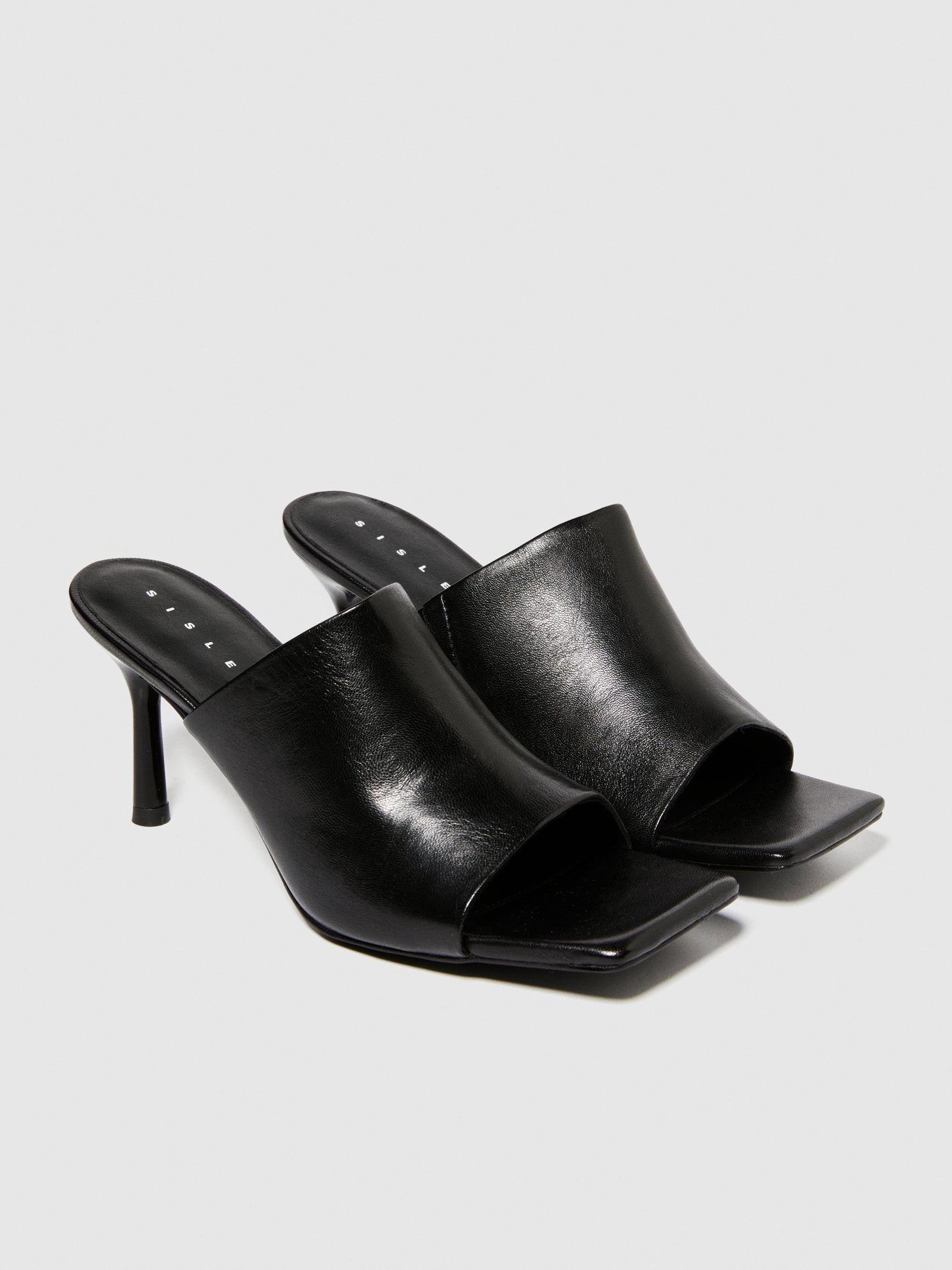 Sandali alti in 100% pelle da donna nero | Sisley Outlet