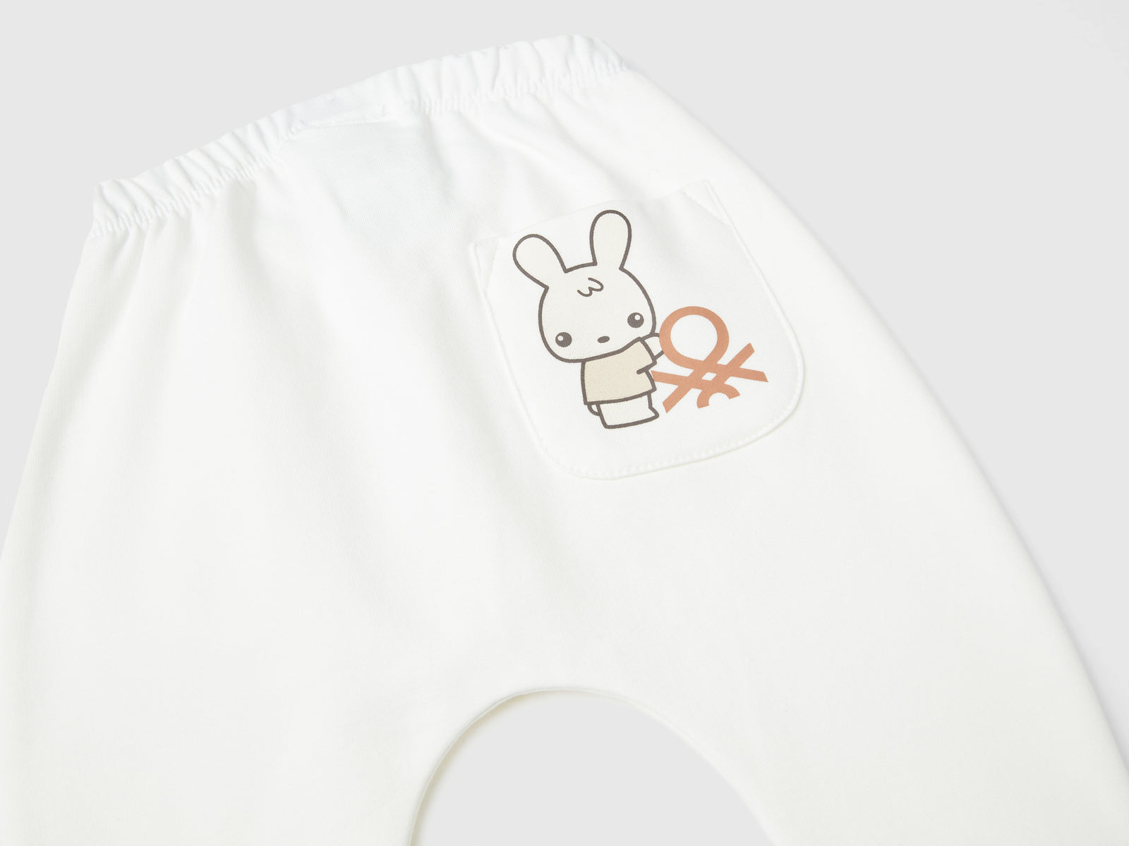 Warm sweatshirt trousers with pocket da neonato bianco panna 3 | Benetton Outlet