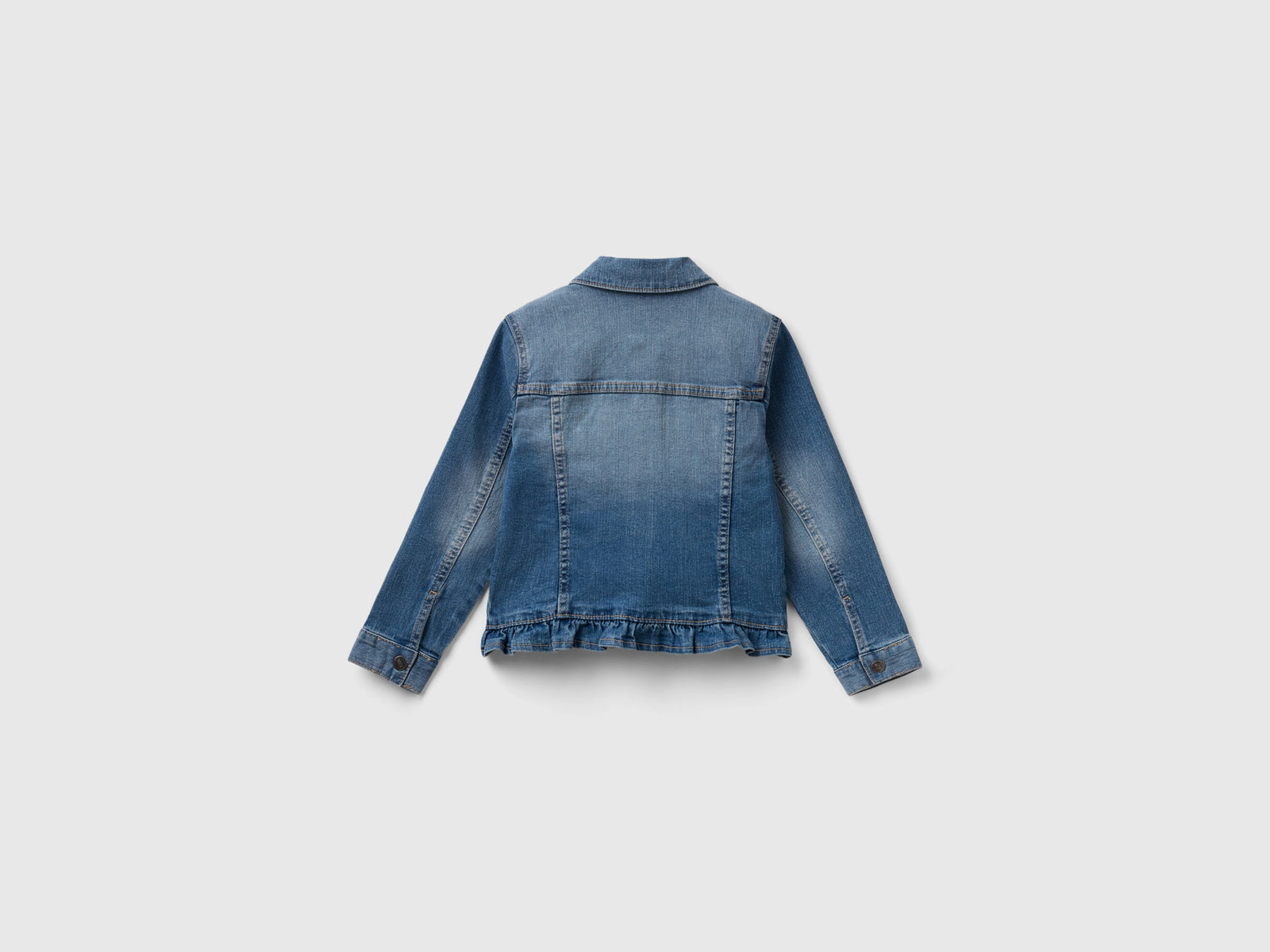 Giubbino di jeans da bimba azzurro 2 | Benetton Outlet