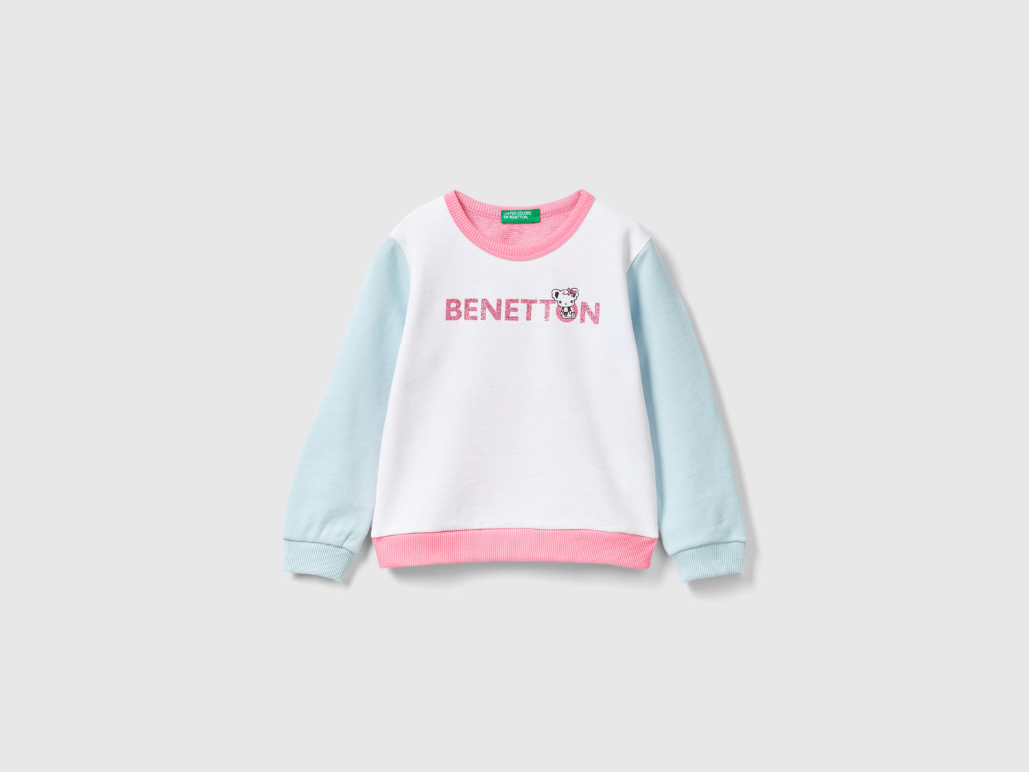 Felpa 100% cotone bio con logo da bimba multi-color | Benetton Outlet
