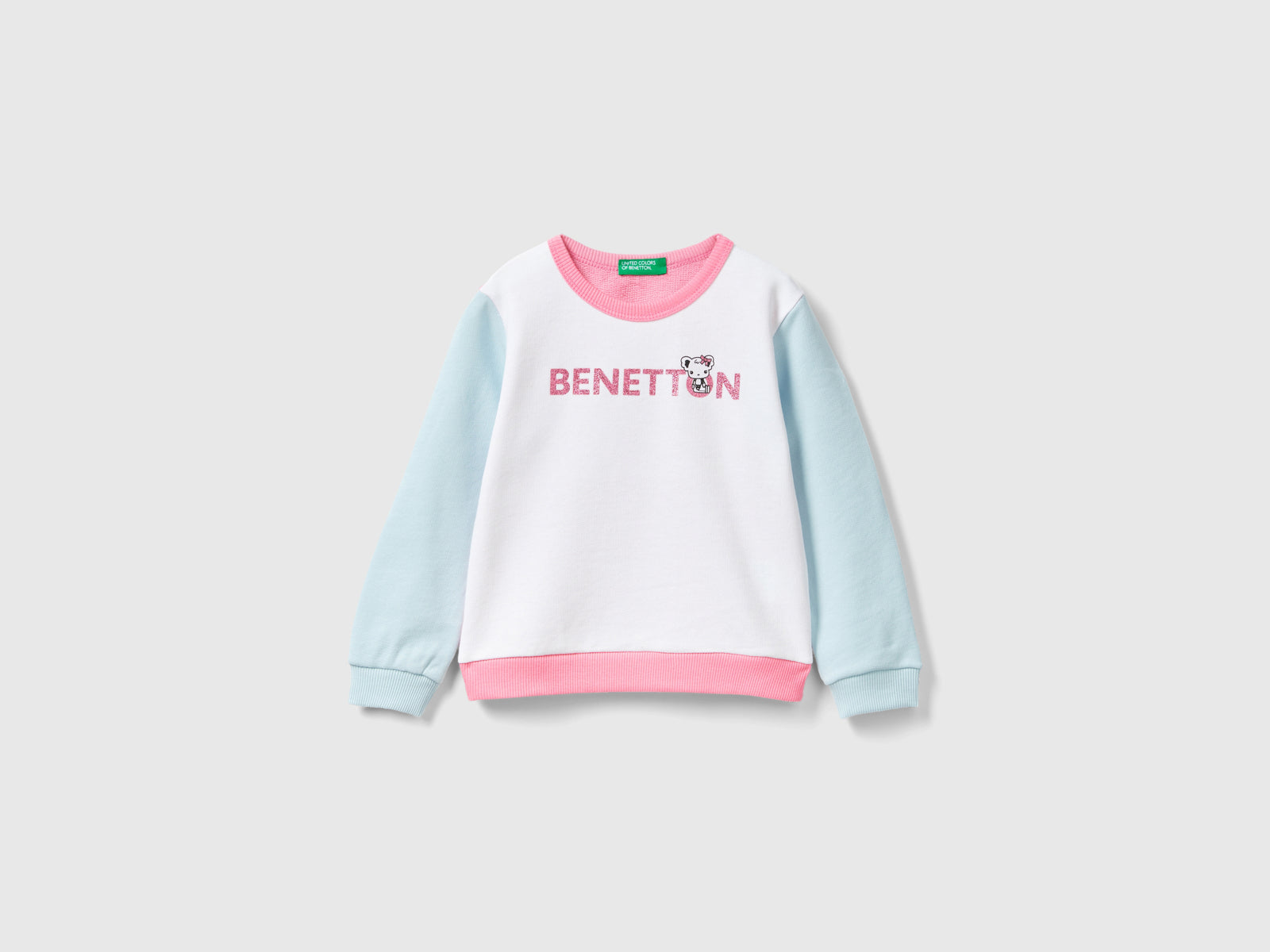 Felpa 100% cotone bio con logo da bimba multi-color | Benetton Outlet