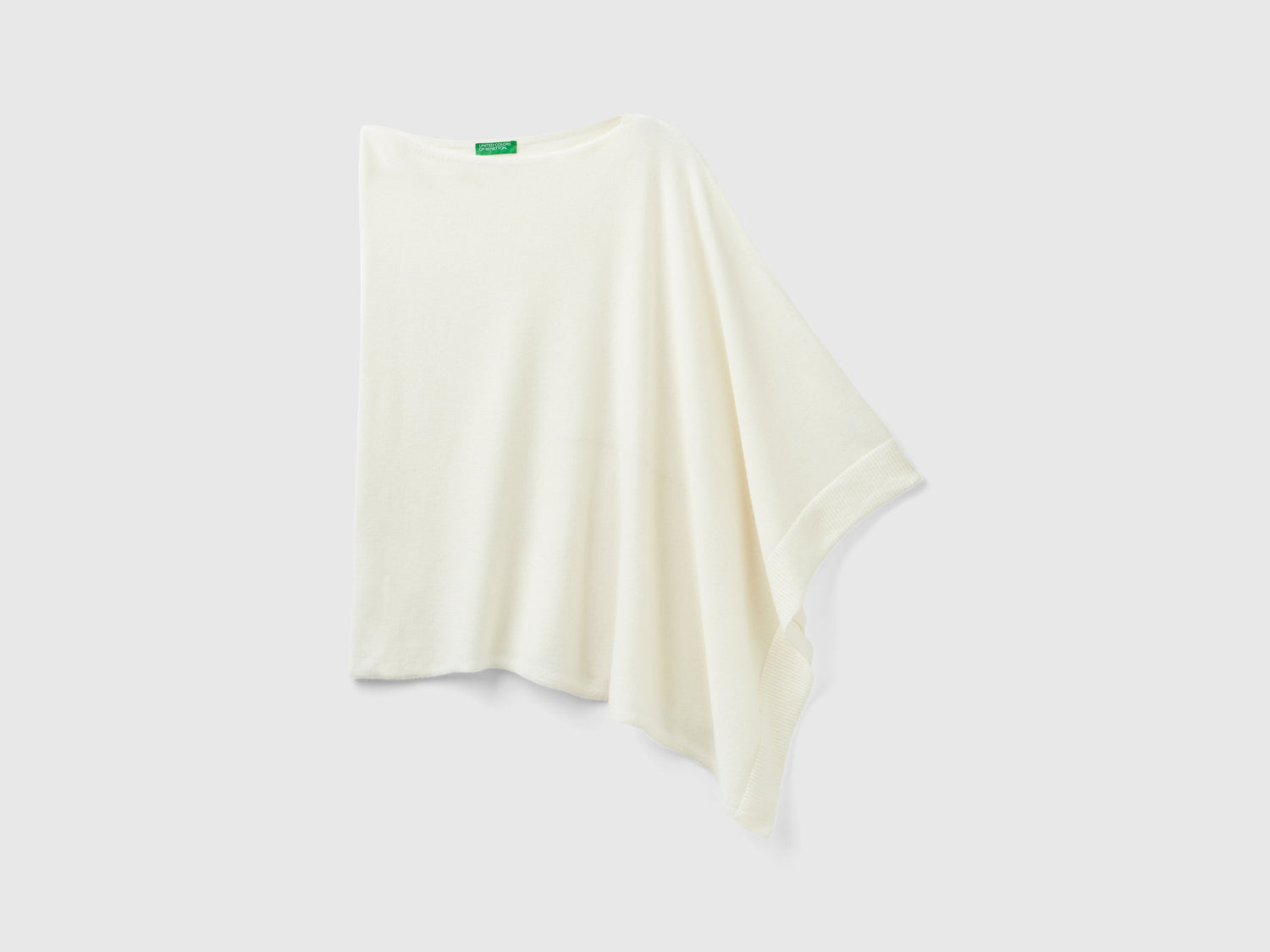 Mantella in misto cashmere da donna bianco panna | Benetton Outlet