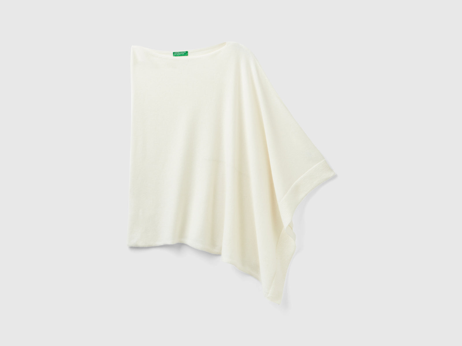 Mantella in misto cashmere da donna bianco panna | Benetton Outlet